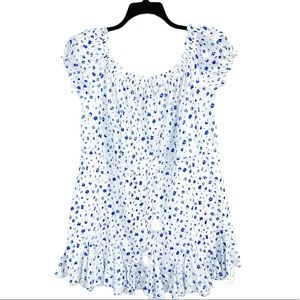 Aakaa White Off Shoulder Top Size Large